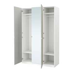 ПАКС Гардероб, белый, Викедаль зеркальное стекло Ikea