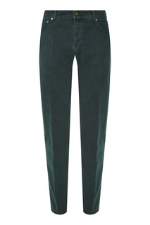 Зеленые джинсы со стрелками Kiton