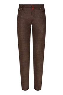 Фактурные шерстяные брюки Kiton