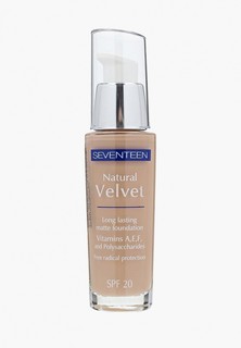 Тональное средство Seventeen Seventeen. длительного действия, тон 3 "NATURAL VELVET LONG LASTING MATTE FOUNDATION"