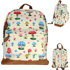 Рюкзак Action мягкий, разм. 37х30х12 см, с принтом Грибы, 1 дизайн Action!