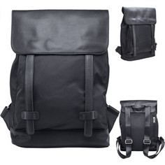 Рюкзак Action молодежный, разм. 40х30х10 см, черный, нейлон+иск. кожа Action!