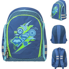 Рюкзак Action DC Comics, разм. 39x32. 5x17 см, уплот. спинка с рельеф. встав. , светоот. элем. , син, д/мал Action!