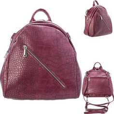 Рюкзак-мини Action молодежный, разм. 26х26х15 см, бордовый, цвет фурнитуры-серебристый, иск. Кожа Action!