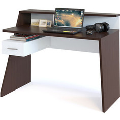 Компьютерный стол СОКОЛ КСТ-108 венге/белый