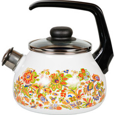 Чайник эмалированный со свистком 2.0 л Vitross Imperio белый 1RA12