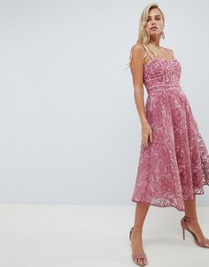Кружевное платье для выпускного Forever New - Розовый