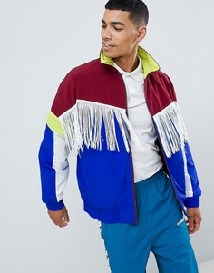 Ветровка в стиле колор блок с кисточками ASOS DESIGN - Красный