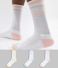3 пары белых носков ellesse Ferre - Белый