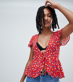 Блузка с цветочным принтом и завязкой Reclaimed Vintage inspired - Мульти
