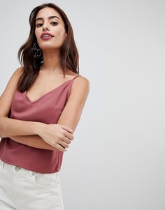 Топ с V-образным вырезом NA-KD - Фиолетовый