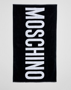 Полотенце с логотипом Moschino - Черный
