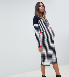 Платье-джемпер в полоску ASOS DESIGN Maternity Nursing eco - Мульти