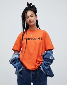 Свободная футболка с логотипом Carhartt WIP - Оранжевый