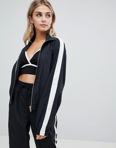 Черная спортивная куртка с полосами Missguided - Черный