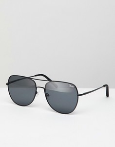 Большие солнцезащитные очки-авиаторы Quay Australia living - Черный