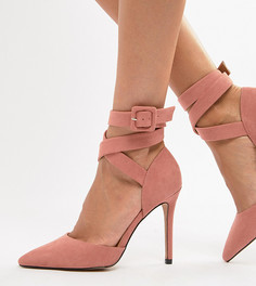 Туфли на высоком каблуке с острым носком QUPID - Розовый