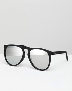 Солнцезащитные очки в стиле ретро Quay Australia - Черный