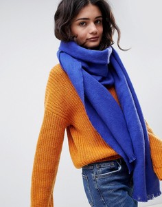 Ультрамягкий длинный тканый шарф ASOS DESIGN - Синий
