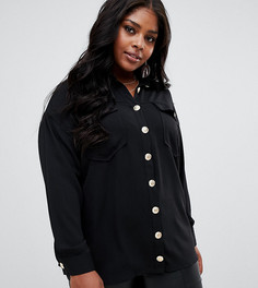 Oversize-рубашка с винтажными пуговицами ASOS DESIGN Curve - Черный