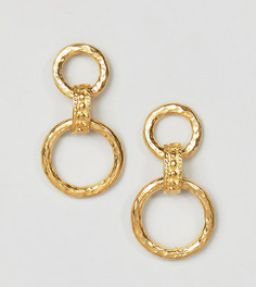 Позолоченные массивные серьги-кольца Ottoman Hands - Золотой