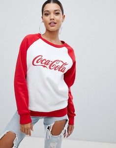 Белый свитшот с надписью Coca Cola PrettyLittleThing - Белый