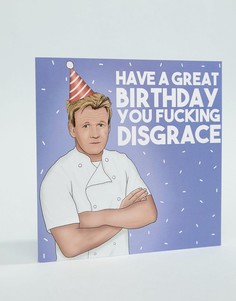 Поздравительная открытка с надписью Have a Great Birthday You Fucking Disgrace Central 23 - Мульти
