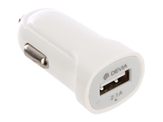 Зарядное устройство Devia Smart Single USB Car Charger 2.1A White 22311