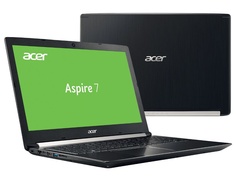 Ноутбук Acer Aspire 7 A715-71G-77GU Black NH.GP8ER.002 (Intel Core i7-7700HQ 2.8 GHz/8192Mb/1000Gb+128Gb SSD/nVidia GeForce GTX 1050 2048Mb/Wi-Fi/Bluetooth/Cam/15.6/1920x1080/Linux)