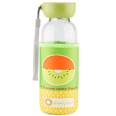 Бутылка для воды FUN в чехле с фруктами Киви 380 мл