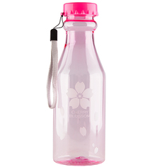 Бутылка для воды FUN прозрачная pink 550 мл