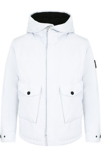 Утепленная куртка Primaloft на молнии с капюшоном Stone Island