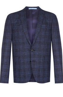 Однобортный пиджак из смеси шерсти и хлопка со льном Sand