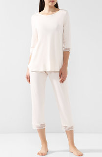 Хлопковая пижама с кружевной отделкой Hanro