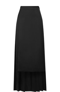 Однотонная юбка-миди со складками Maison Margiela