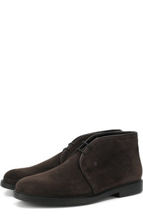 Замшевые ботинки на шнуровке Fratelli Rossetti