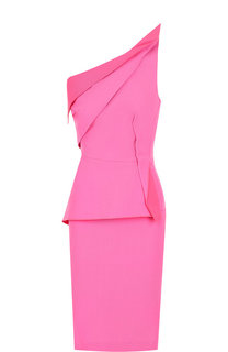 Приталенное шерстяное платье-миди с оборками Roland Mouret