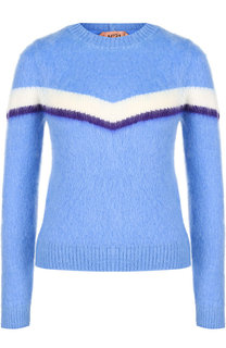 Шерстяной пуловер с круглым вырезом No. 21