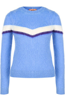 Шерстяной пуловер с круглым вырезом No. 21