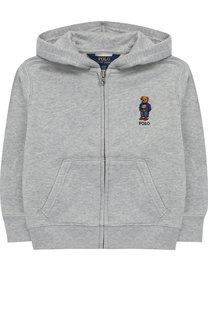 Хлопковый кардиган на молнии с капюшоном Polo Ralph Lauren