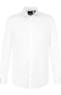 Хлопковая сорочка с воротником кент Emporio Armani