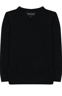 Однотонный пуловер с круглым вырезом Emporio Armani