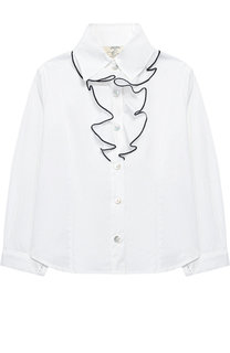 Хлопковая блуза с декором Caf