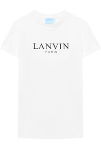 Хлопковая футболка с логотипом бренда Lanvin