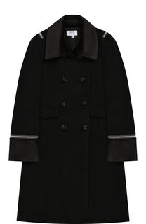 Двубортное пальто из шерсти с декоративной отделкой Aletta