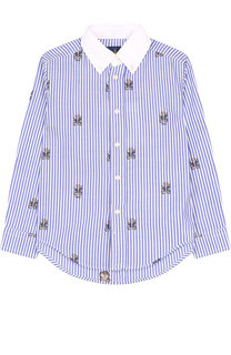 Хлопковая рубашка с воротником button down Polo Ralph Lauren