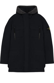 Текстильная парка с капюшоном Stone Island