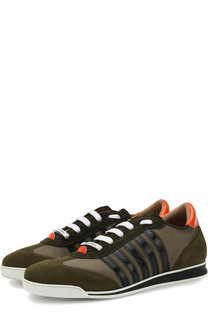 Комбинированные кроссовки New Runner на шнуровке Dsquared2