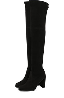Замшевые ботфорты на устойчивом каблуке Stuart Weitzman