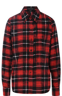 Шелковая блуза в клетку Marc Jacobs